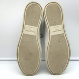 Saint Laurent Andy Leopard Low Top Sneakers White Perforated Leather Size 39