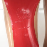 Christian Louboutin Simple 100 Pumps Nude Patent Leather Size 38