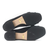 Gucci GG Marmont Fringed Loafers Black Suede Size 37