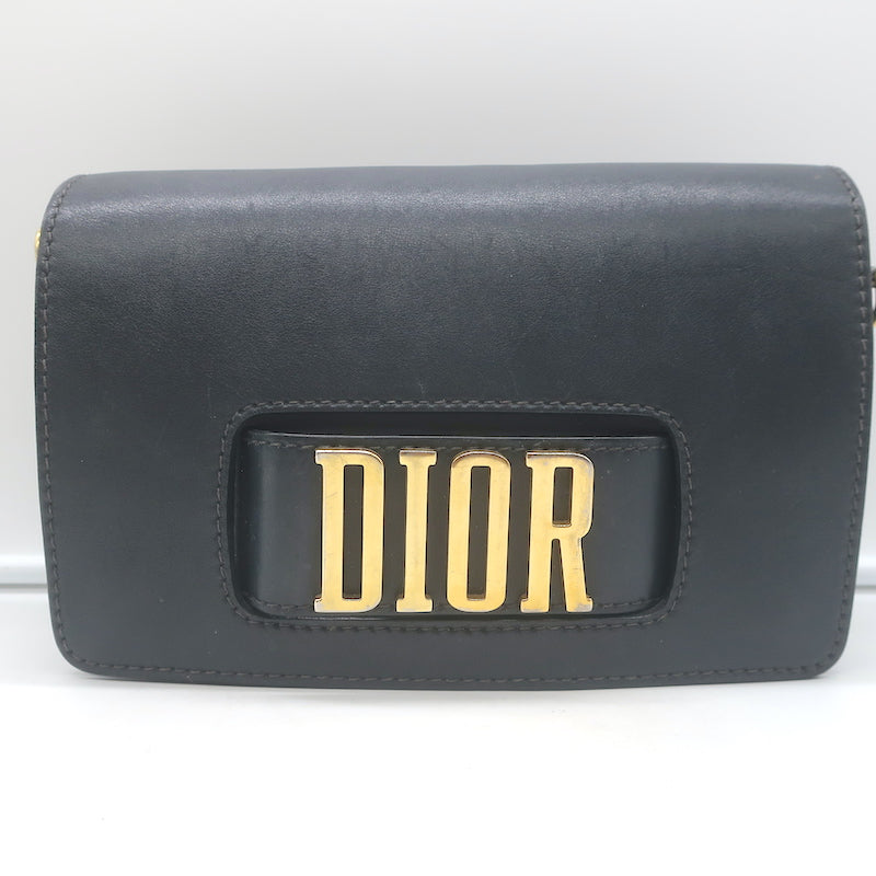 Christian Dior Dio(r)evolution Flap Bag Black Leather Crossbody