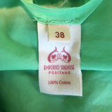 Emporio Sirenuse Colette Tiered Halter Maxi Dress Mint Cotton Poplin Size 38