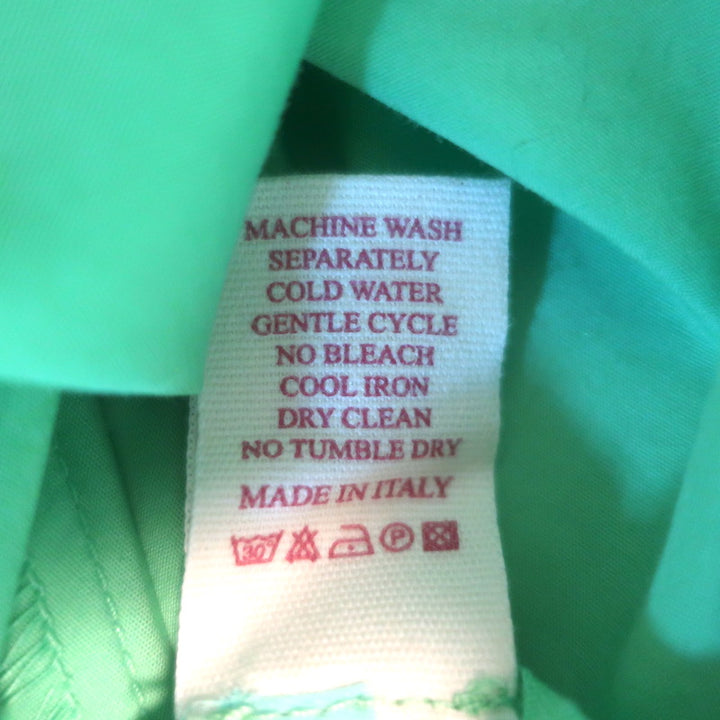 Emporio Sirenuse Colette Tiered Halter Maxi Dress Mint Cotton Poplin Size 38