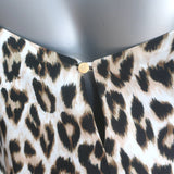 La Prestic Ouiston Petula Leopard Print Maxi Dress Beige Silk Twill Size 1