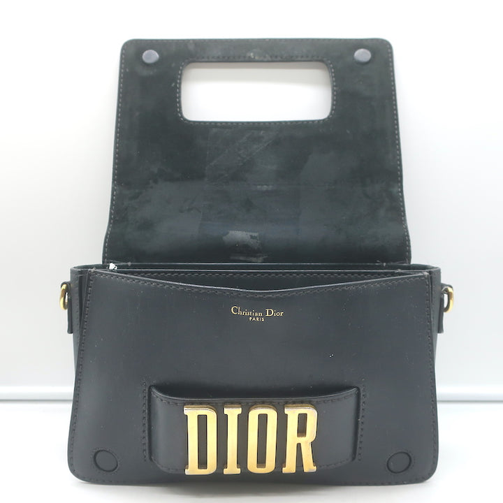 Christian Dior Dio(r)evolution Flap Bag Black Leather Crossbody