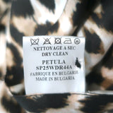 La Prestic Ouiston Petula Leopard Print Maxi Dress Beige Silk Twill Size 1