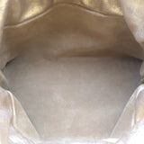 Loewe Flamenco Medium Clutch Distressed Gold Leather Crossbody Bag NEW