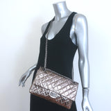 Chanel 07A 2.55 Reissue 226 Flap Bag Bronze Quilted Metallic Leather Crossbody