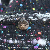 Chanel 2014 Supermarket Metallic Tweed Jacket Black/Multi Wool-Blend Size 38
