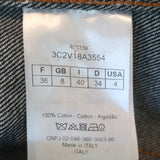 Christian Dior Open-Sleeve Jean Jacket Indigo Denim Size US 4