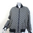 Christian Dior Oblique Bomber Jacket Navy Technical Taffeta Jacquard Size 40