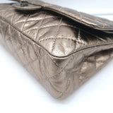 Chanel 07A 2.55 Reissue 226 Flap Bag Bronze Quilted Metallic Leather Crossbody