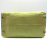 Bottega Veneta Intrecciato-Trim Small Bag Greenish Gold Metallic Leather