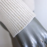 Brunello Cucinelli Sequin-Striped Crewneck Sweater Ecru Cotton Size Medium