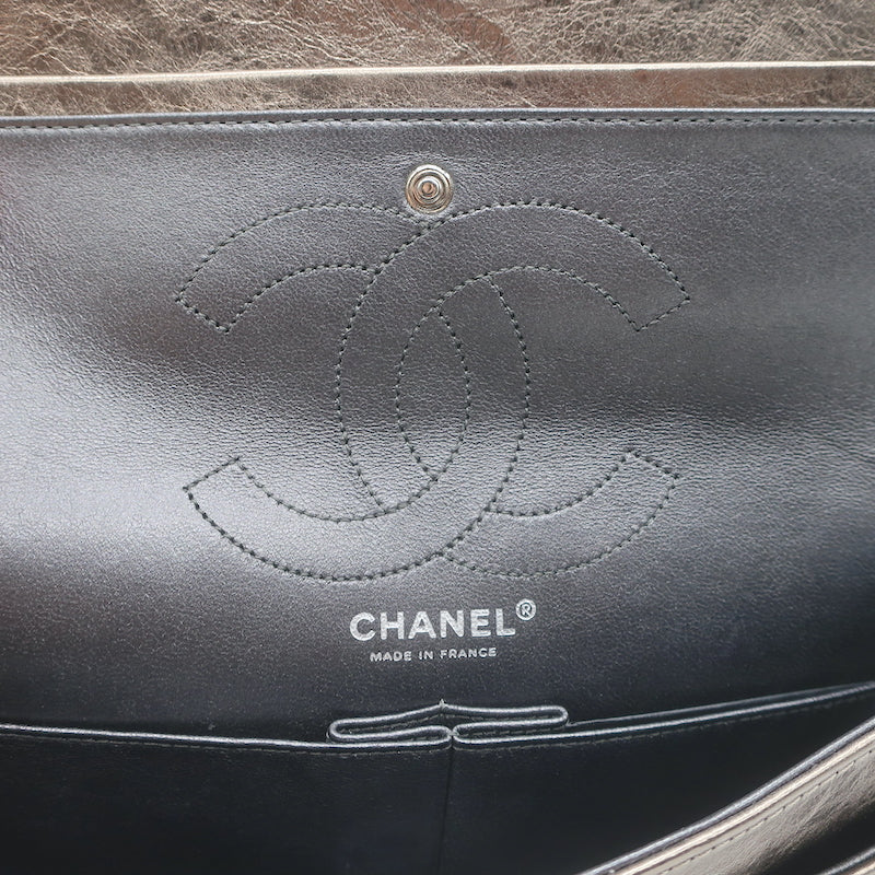 Chanel 07A 2.55 Reissue 226 Flap Bag Bronze Quilted Metallic Leather Crossbody