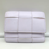 Bottega Veneta Cassette Tri-Fold Wallet Light Purple Leather