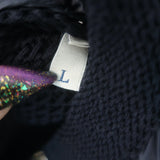 Moncler Maglia Tricot Alla Coreana Padded Zip-Up Cardigan Navy Cotton Size Large