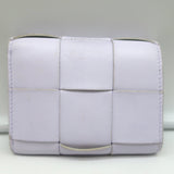 Bottega Veneta Cassette Tri-Fold Wallet Light Lavender Leather