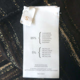 Pringle of Scotland Cashmere Sweater Brown Metallic-Striped Knit Size Small