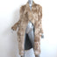 NSF Toni Faux Fur Coat Beige Size Small Draped-Front Jacket