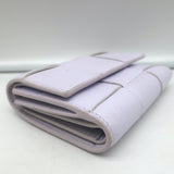 Bottega Veneta Cassette Tri-Fold Wallet Light Lavender Leather