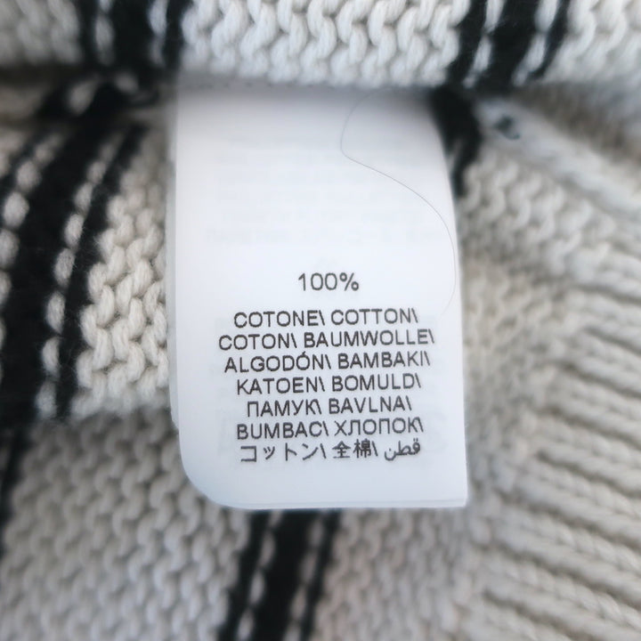 Brunello Cucinelli Sequin-Striped Crewneck Sweater Ecru Cotton Size Medium