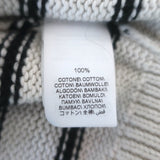 Brunello Cucinelli Sequin-Striped Crewneck Sweater Ecru Cotton Size Medium