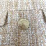 L'Agence Kasey Tweed Jacket Beige Size 2 NEW