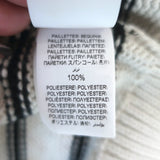 Brunello Cucinelli Sequin-Striped Crewneck Sweater Ecru Cotton Size Medium