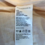 Zimmermann Candescent Plunge Neck Mini Dress Pink Floral Print Linen Size 3