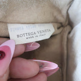 Bottega Veneta Intrecciato-Trim Small Bag Greenish Gold Metallic Leather