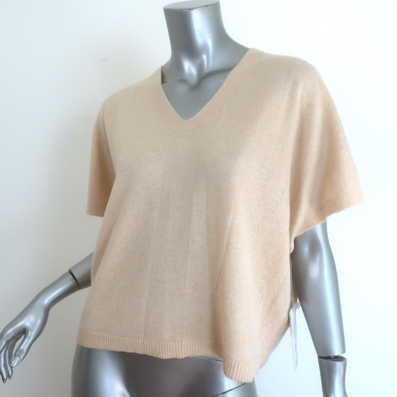 Brochu Walker Ophi Cashmere V-Neck Sweater Buff Size Extra Small NEW