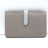 Celine Large Strap Wallet Gray/Blue Bicolor Grained Calfskin