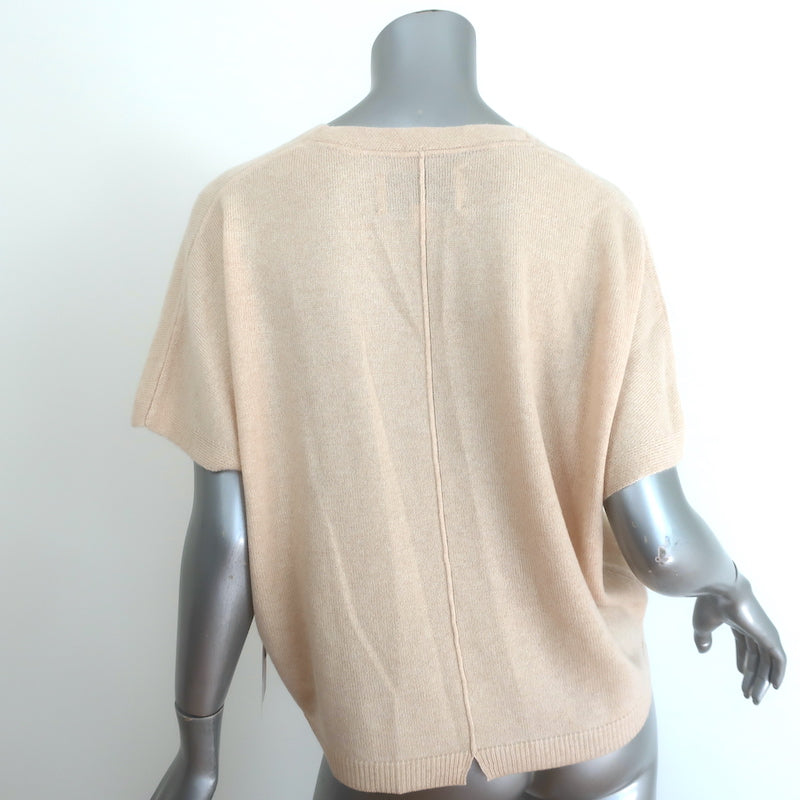 Brochu Walker Ophi Cashmere V-Neck Sweater Buff Size Extra Small NEW