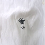 Christian Dior Short Sleeve Button Down Shirt Cream Cotton Size 38