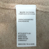 Brochu Walker Ophi Cashmere V-Neck Sweater Buff Size Extra Small NEW