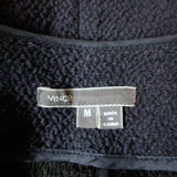 Vince Draped Front Jacket Navy Cotton Boucle Size Medium