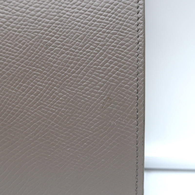 Celine Large Strap Wallet Gray/Blue Bicolor Grained Calfskin
