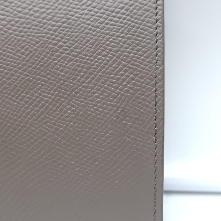 Celine Large Strap Wallet Gray/Blue Bicolor Grained Calfskin