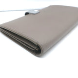 Celine Large Strap Wallet Gray/Blue Bicolor Grained Calfskin