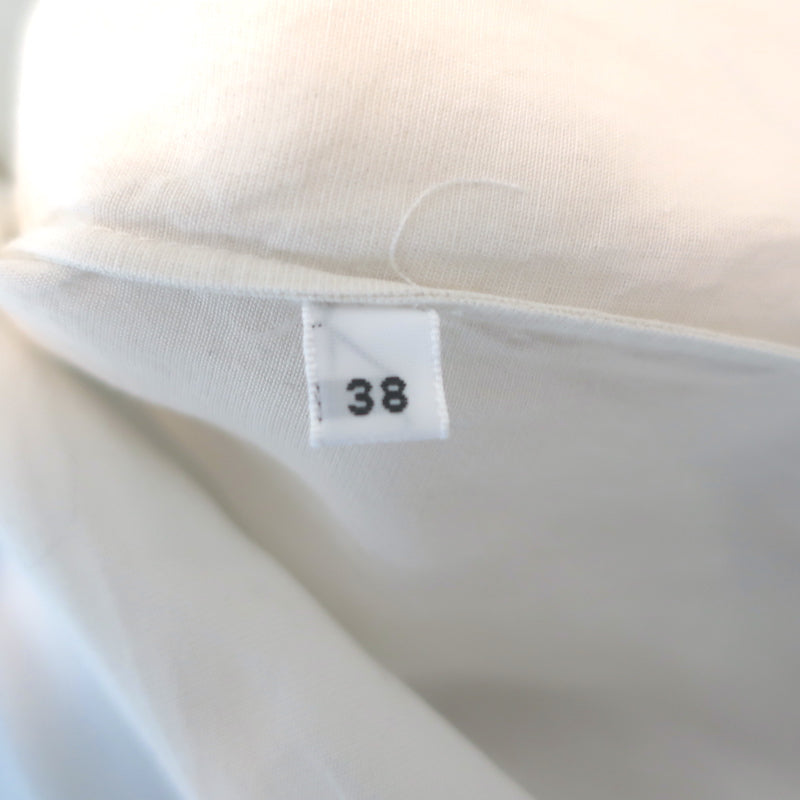 Christian Dior Short Sleeve Button Down Shirt Cream Cotton Size 38