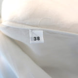 Christian Dior Short Sleeve Button Down Shirt Cream Cotton Size 38