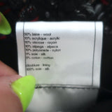 Chanel 10A Fur-Trimmed Tweed Tie Waist Jacket Black/Red Wool-Blend Size 36