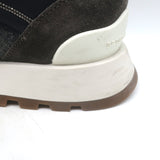 Brunello Cucinelli Monili-Trim Knit Running Sneakers Gray/Black Size 40
