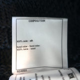 Chanel 17C Crochet Knit Cap Sleeve Maxi Dress Black Silk Size 38