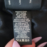 Ralph Lauren Black Label Leather-Trim Blazer Black Stretch Wool Size 4