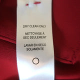 FRAME Button Down Blouse Olivia Red Silk Size Small Short Sleeve Top