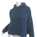 Christian Dior Oblique Hooded Terry Cloth Sweatshirt Navy Size Large