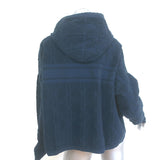 Christian Dior Oblique Hooded Terry Cloth Sweatshirt Navy Size Large