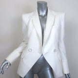 Veronica Beard Thaddeus Dickey Jacket Cream Size 2 Double Breasted Blazer