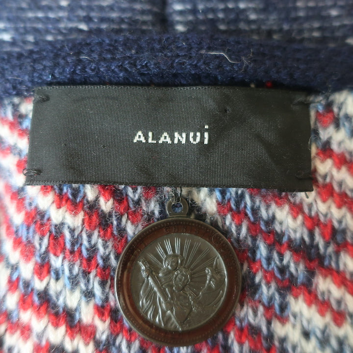 Alanui Cashmere Union Jack Cardigan Size Medium Belted Sweater